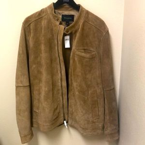 NWT Banana Republic large brown suede jacket